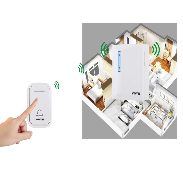 VOYE V015F Home Music Remote Control Wireless Doorbell with 38 Polyphony Sounds, V015F VOYE V015F Home Music Remote Control Wireless Doorbell with 38 Polyphony Sounds, V015F